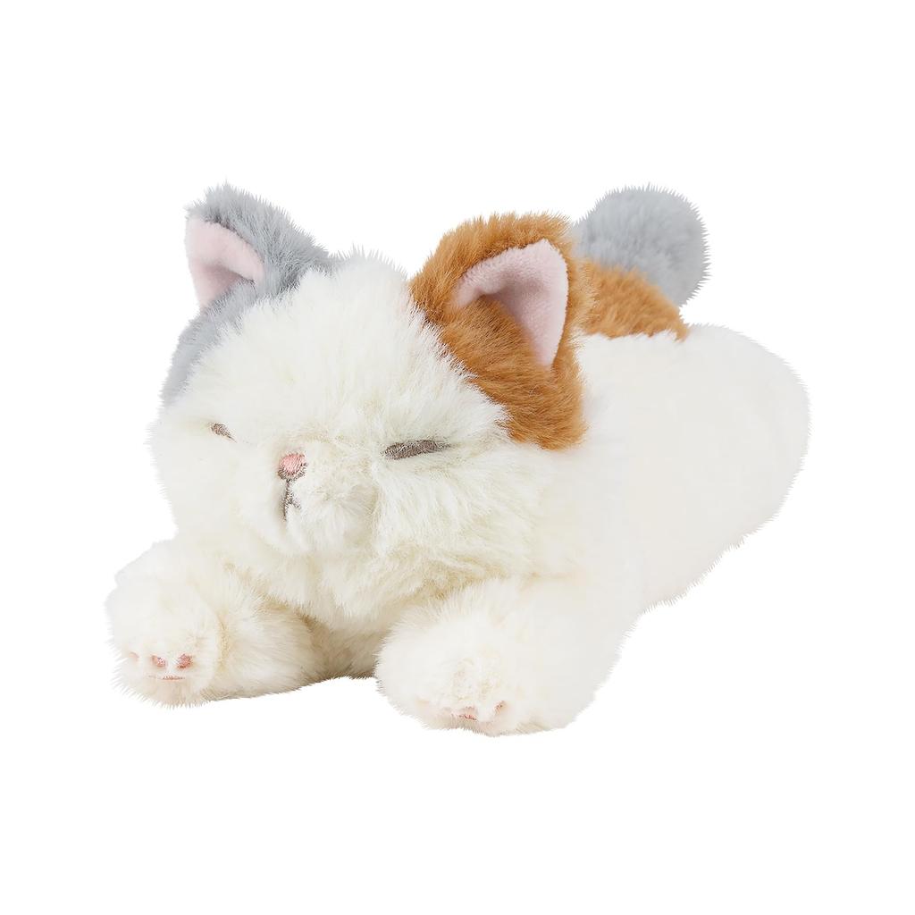 Livheart Mascot "Kutattobiyori" Calico Cat (approx. 20cm long) Fluffy Armrest Plush Toy 37111-12