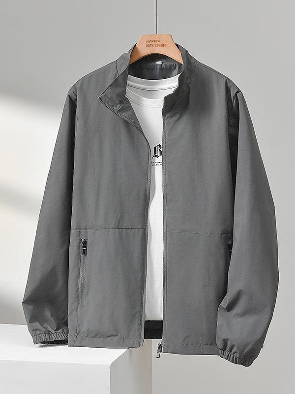 2025 spring and autumn new men's large pocket stand-up collar tooling jacket trendy versatile casual jacket men
