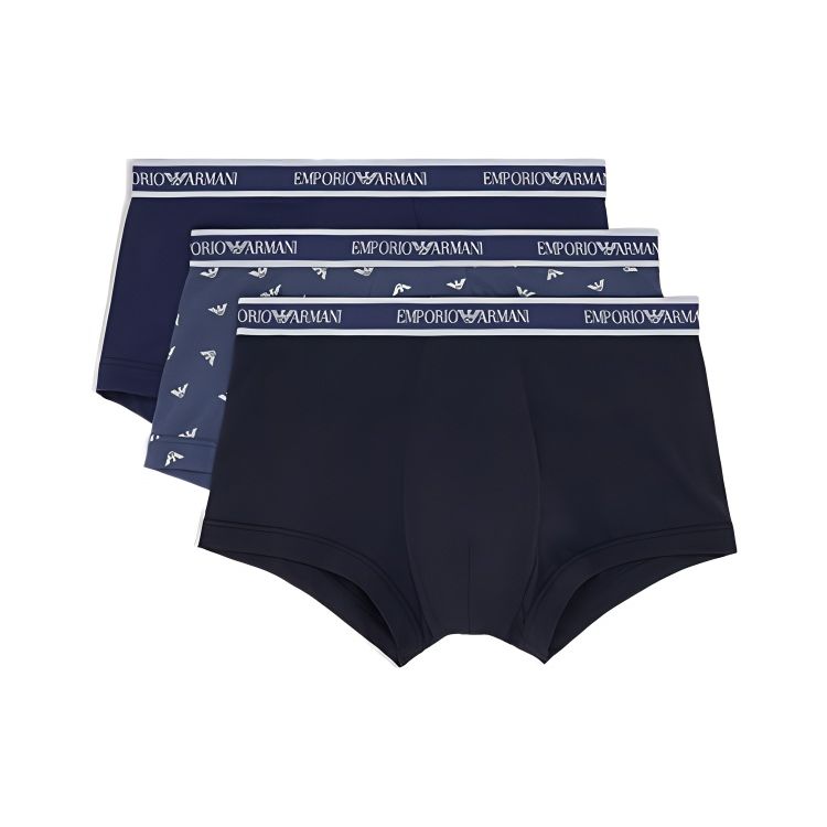 Emporio Armani SS22 Letter Print Waistband Slim Fit Boxer Briefs 3-Pack Men underwear 111357-2R717-96835 M