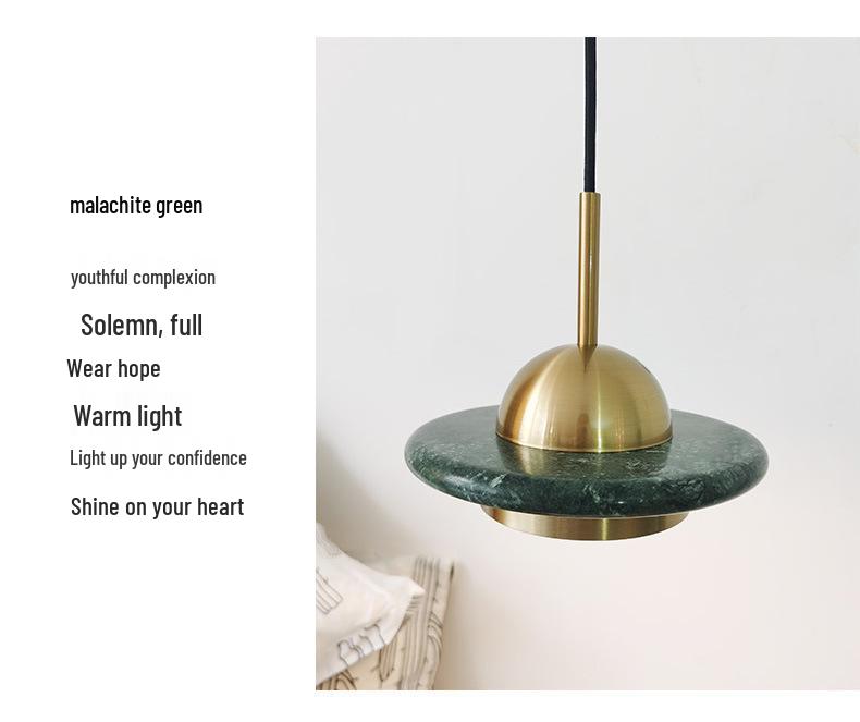 Nordische minimalistische Kupfer-Marmor-Pendelleuchte für Schlafzimmer, Café, Restaurant oder Bar