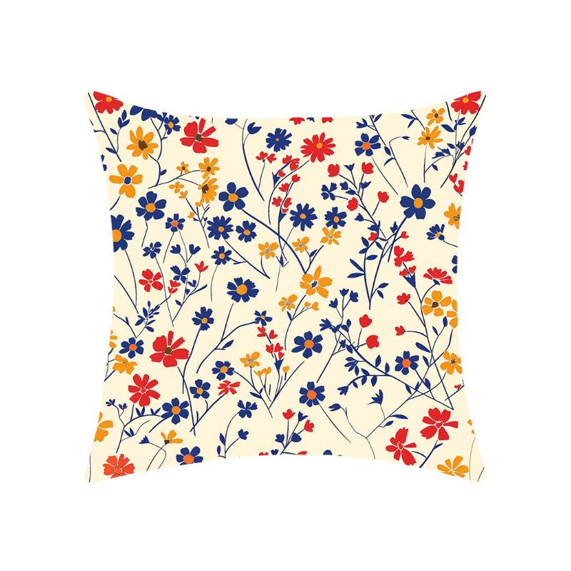 New Floral Floral Series Pillow Case Soft Car Home Decoration Bedroom Bedside Pillow Cushion Cover