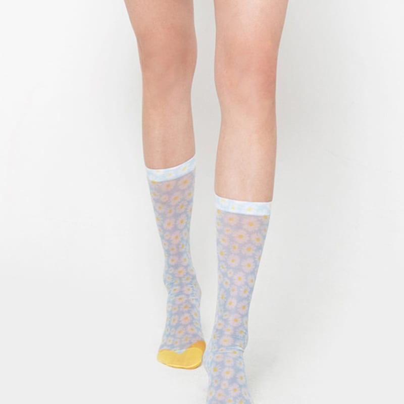 Romantic tiger Daisy crew stockings