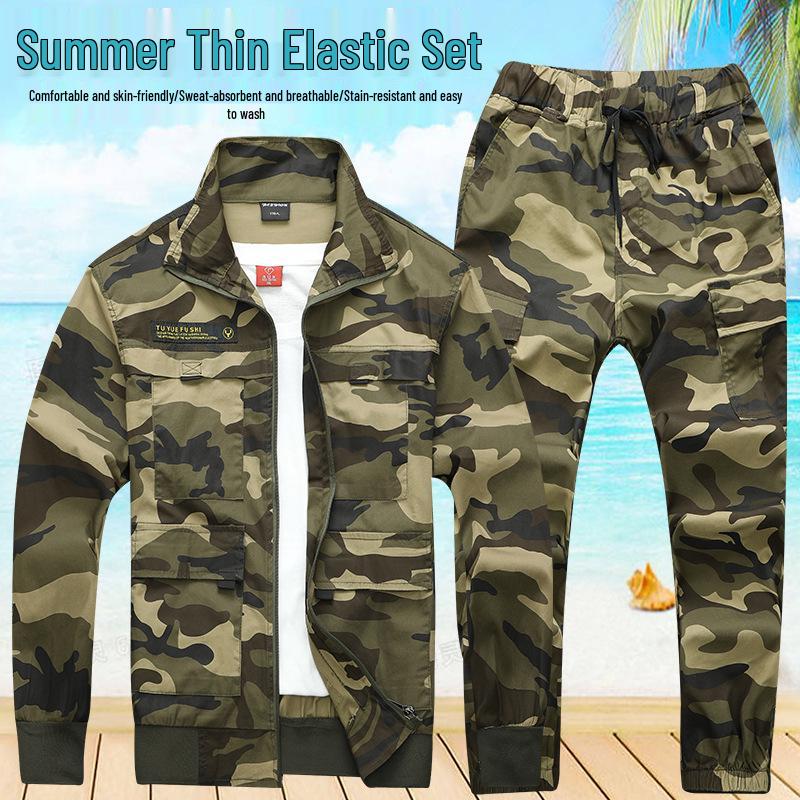 Camouflage Long Sleeve Workwear Suit for Welding & Auto Repair