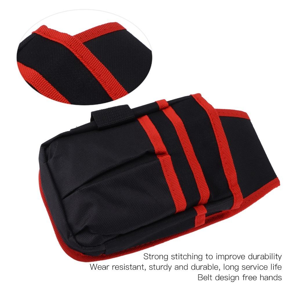

Heavy Duty Tool Waist Bag 6 Pocket Utility Tool Belt Durable Tool Pouch for Electrician Technician червоний