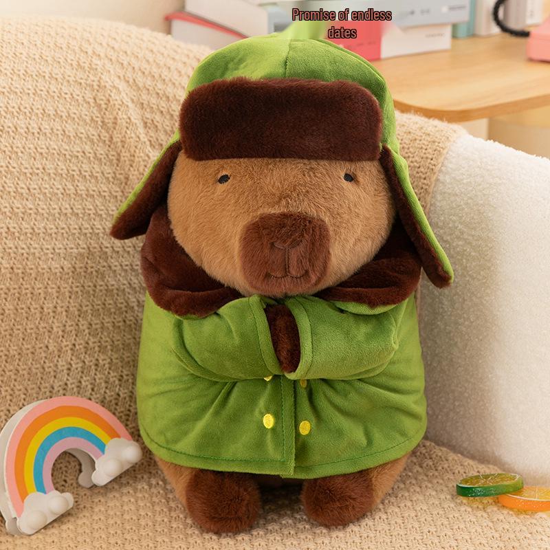 

Северо-восточная армейская кепка, пальто капибары и плюшевая игрушка, детская подушка, подарок 28cm - 0.3kg