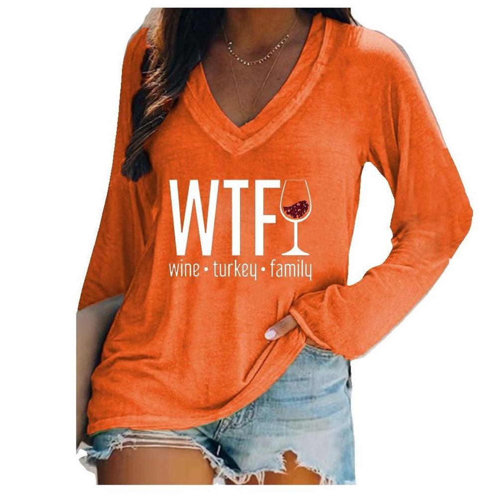 

New loose 3D digital printed women s V-neck long sleeved T-shirt 6XL