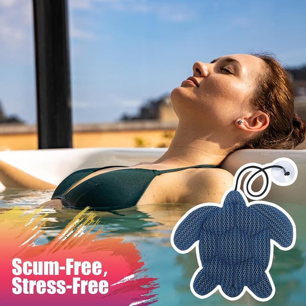 Turtle Shape Tub Scum Absorber Versatile Reusable and Washable Hot Tub Sponge Reusable Cleaner Supplies for Spa Bath Water