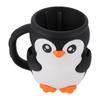Ice Cream Pint Holder PLA Cartoon Penguin Insulated Ice Cream Pint Container Cup Sleeve with 2 Spoons for Home
