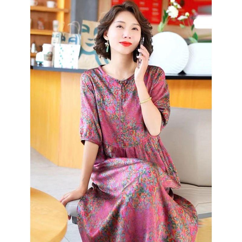 

Hangzhou Xiangyun Yarn Waist-Tight Dress Summer Silk Color M