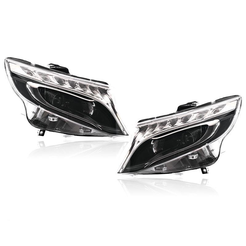 

Mercedes-Benz Vito LED Headlight Assembly: Fits 2016-2025 Models with High-End Lens and Daytime Running Lights. 2 pieces/set