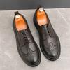 New Luxury Baroque Oxford Shoes Casual Leather Shoes High Quality Slip-on British Lace Up Comfortable Non Slip Men Shoes