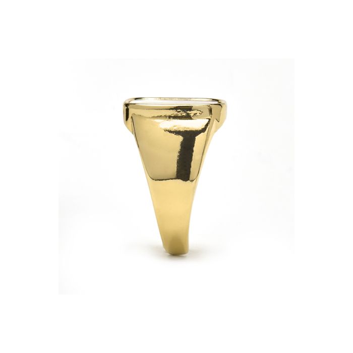 Ring - LUXENTER - Misau - White Mother of Pearl - 18 Carat Gold - Width 14.4 Mm