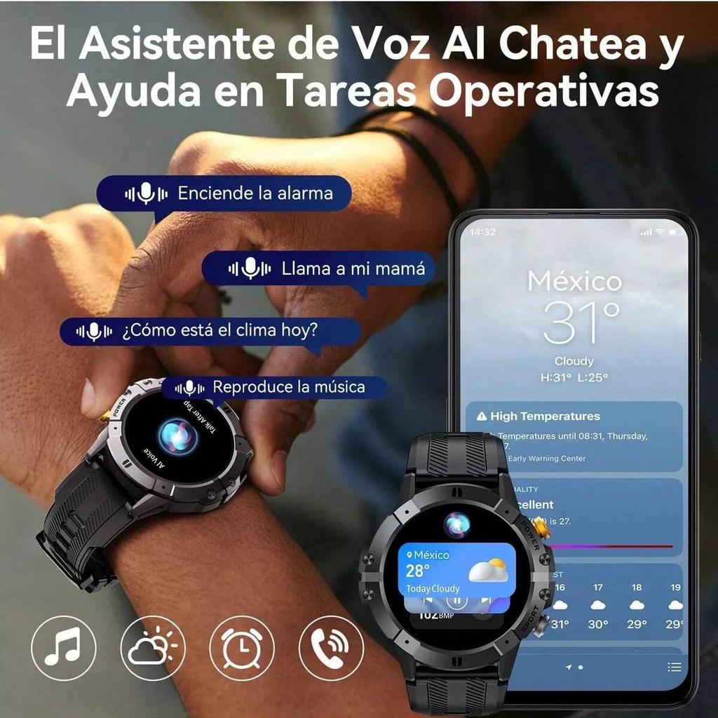 Cubot C29 Smartwatch 1.52-inch 1ATM Waterproof Sport Watch for Men 410mAh Battery, Bluetooth Call, Heart Rate&24H Health Monitor