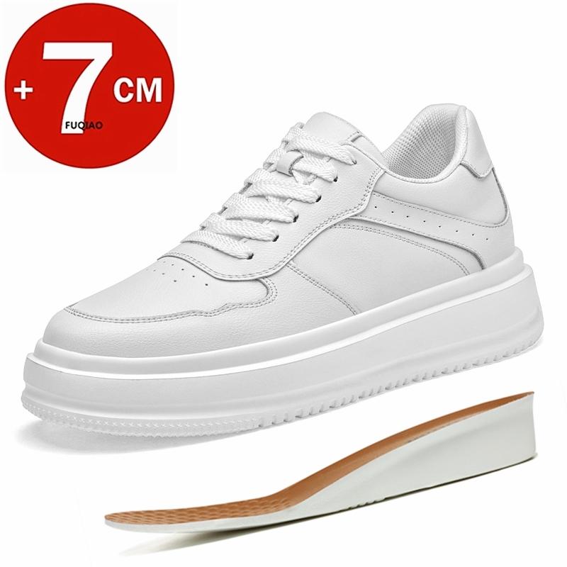 

Men s Elevator Oxford Shoes Increase Height 7cm Sneakers Sports Leisure Fashion Plus Size 36-45 36 белый
