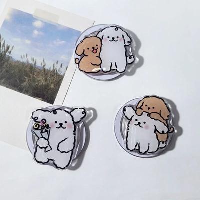 NEU Korea Cartoon INS Hund Niedlich Lustig Für Magsafe Magnetischer Handy Griptok Grip Tok Ständer Für IPhone 16 Samsung Faltbare Hülle Halter