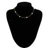 European and American French Commuter Temperament Pearl Chain Necklace, Simple Geometric Round Bead Fringed Item Set