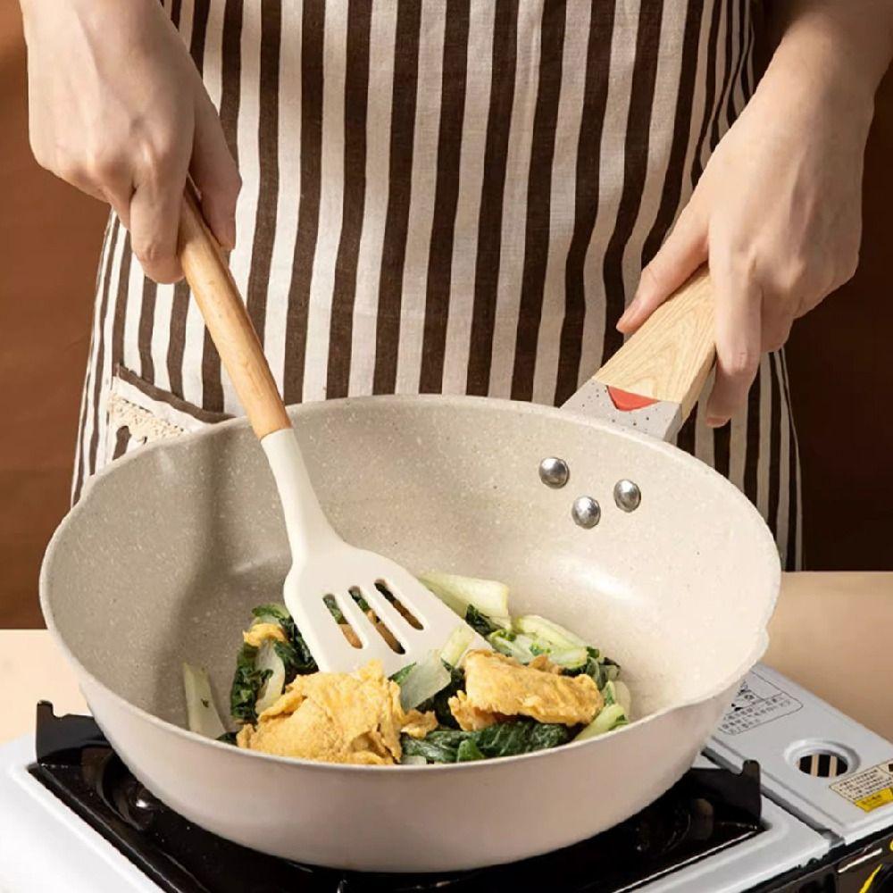 3Pcs Non-slip Non-Stick Spatula Heat Resistant Cooking Turner Spatula Pot Spatula Set  Home Cooking