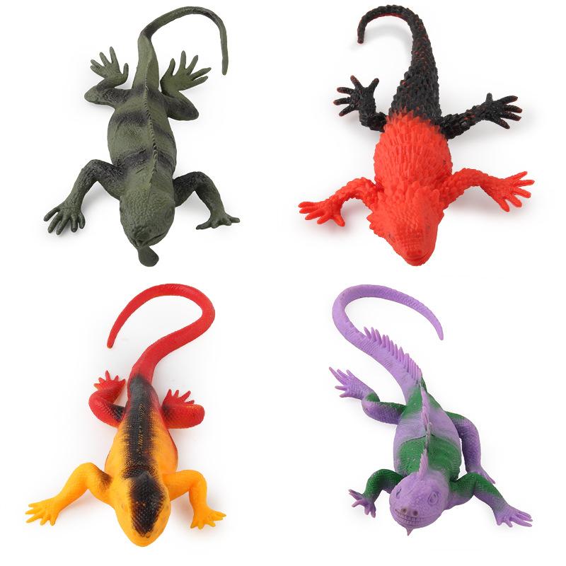 Children'S Simulated Wildlife Model Pressing Bb Called Chameleon Amphibian Reptile Ornament Toy