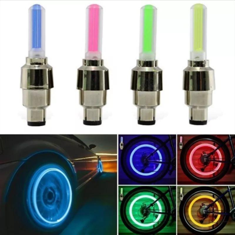 LED Bicycle Valve Light, Neon Bicycle Spoke Light, Bicycle Tire Valve Light, Night Riding Warning Light Bicycle Accessories