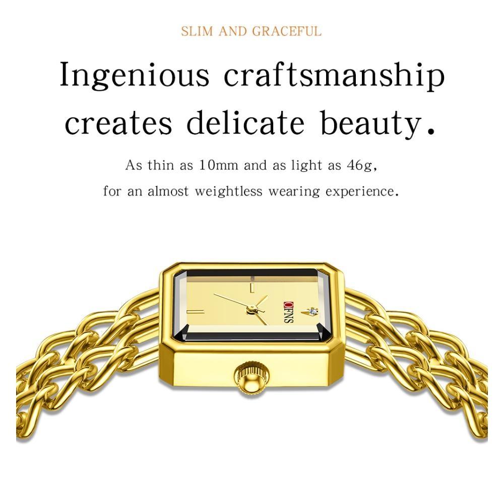 Luxury Women's Quartz Watch Elegant Diamond Dial Stainless Steel Band Waterproof Casual Wristwatch