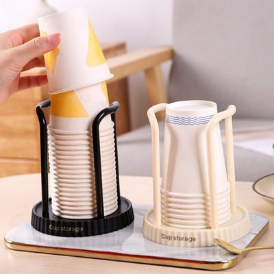 Paper Cup Dispenser Durable Space-Saving Inverted Mouthwash Cup Holder for Kitchen Bathroom Vanity Countertop