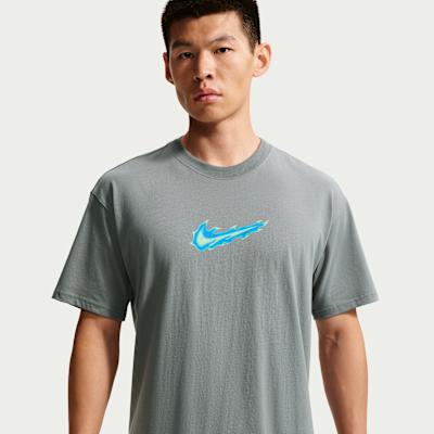 Nike T Shirts Men's Gray Crew Neck Moderate
