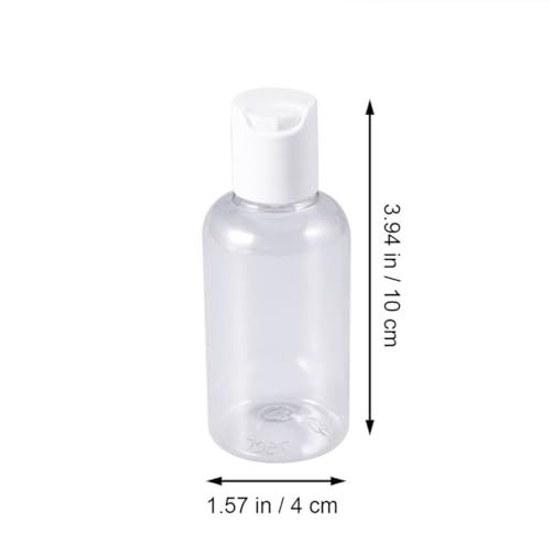 SHINEOFI 12 pieces 50ml plastic pre-travel bottles refillable storage containers suitable facial toner body wash random colors