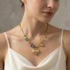 18K Gold Plated Titanium Steel Multi-Heart Diamond Pendant Necklace