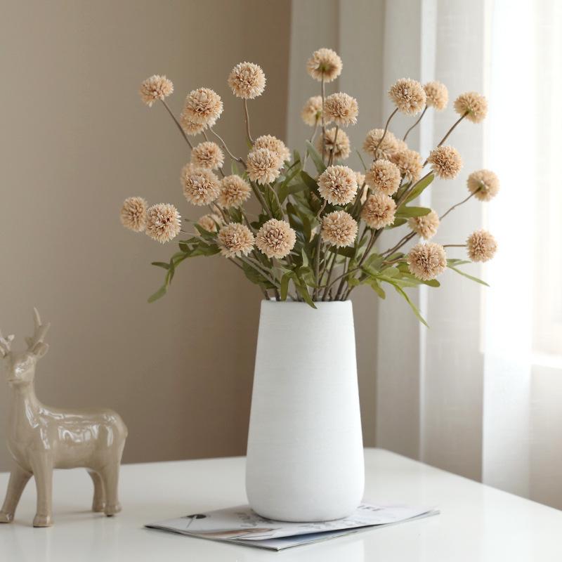 Artificial Dandelion & Allium Silk Flowers - 5 Head Arrangement for Home, Bedroom, and Wedding Décor