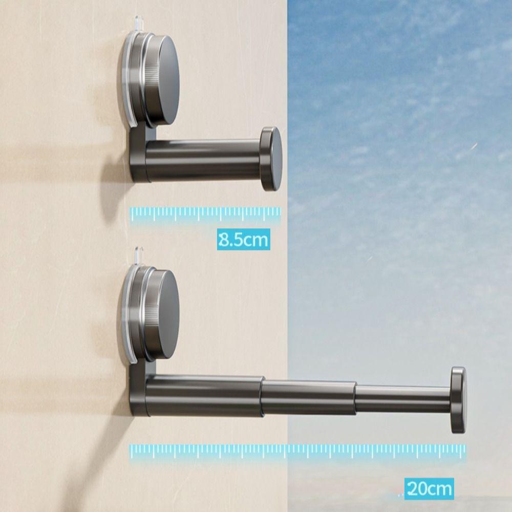 2 PCS Suction Cup Clothes Hanger Wall-Mounted Storage Organizer Durable Storage Rack Kitchen