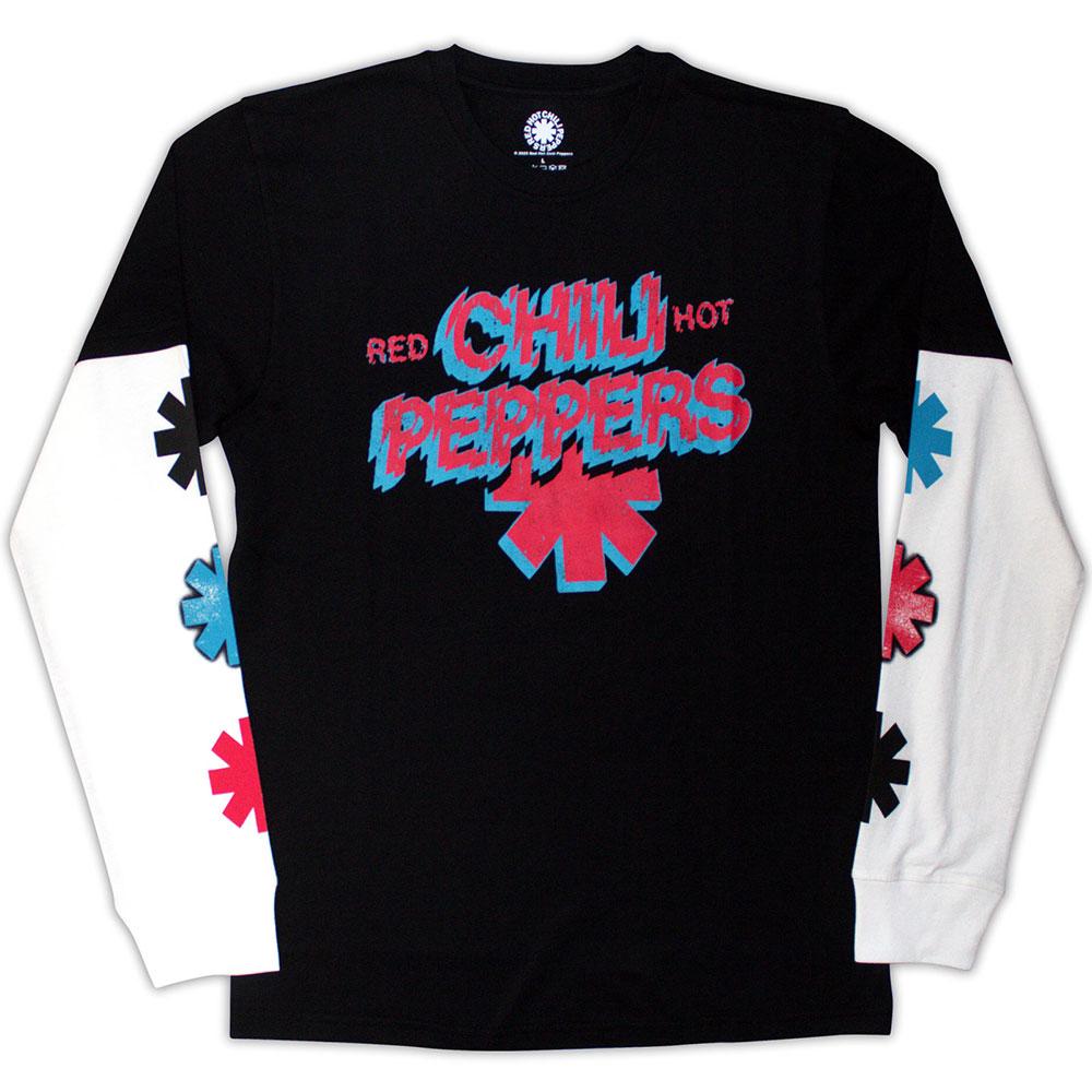 Red Hot Chilli Peppers Unisex Adult Shock Layered Long-Sleeved T-Shirt