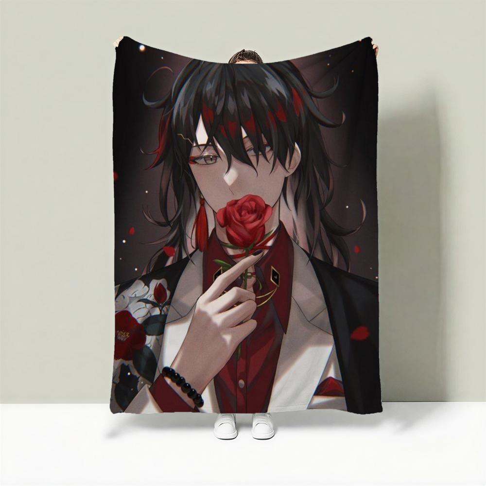 

Character V-Vox Akuma Throw Lightweight 240g Flannel Blanket Soft Skin-friendly for Summer Cooling 75cmx90cm