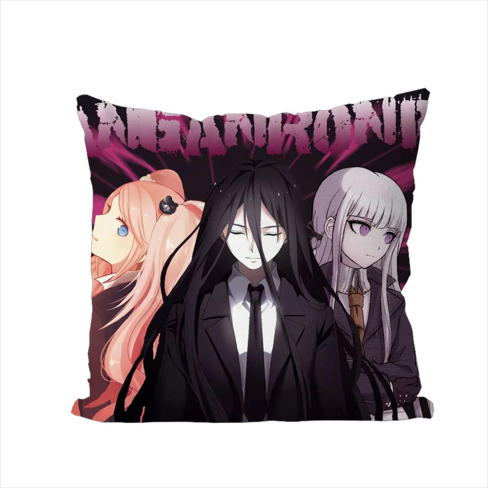 DDanganronpa Pillow Case For Car Sofa Decorative Home Doublesided Print Plush Square Throw Pillow Cushion Cover