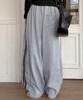 ROCKED GARAGE Unisex Line All-Season Training Pintuck Balloon Two-Way Wide Pants_Gray