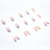 Artificial Nails Wear Manicure Taro Purple Colorful Flower Drop Shape Long and White Manicure
