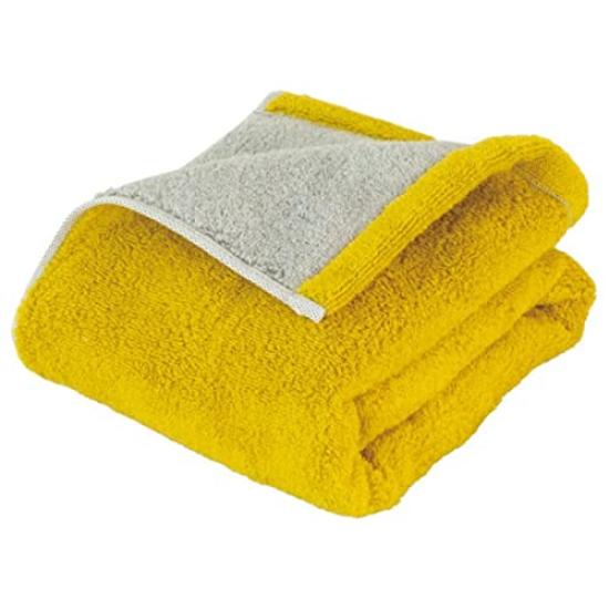 Prairie Dog DAIRY PRAIRIE Reversible Half Bath Made In Soft and Fluffy Towel, Mimosa/Gray, Japan, Imabari,