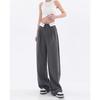 Women Pants High Wide Waisted Leg Pants Loose Fashion Office Lady Solid Pleated Spring 2023 Fashion Clothes Black Grey Trousers