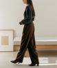 Meibeoyu Flat Pintuck Slacks _ Brown
