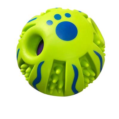Durable ABS Dog Chew Ball Interactive Squeaker Toy Bouncing Motion Design Teeth Cleaning Surfaces For Medium Large Dogs