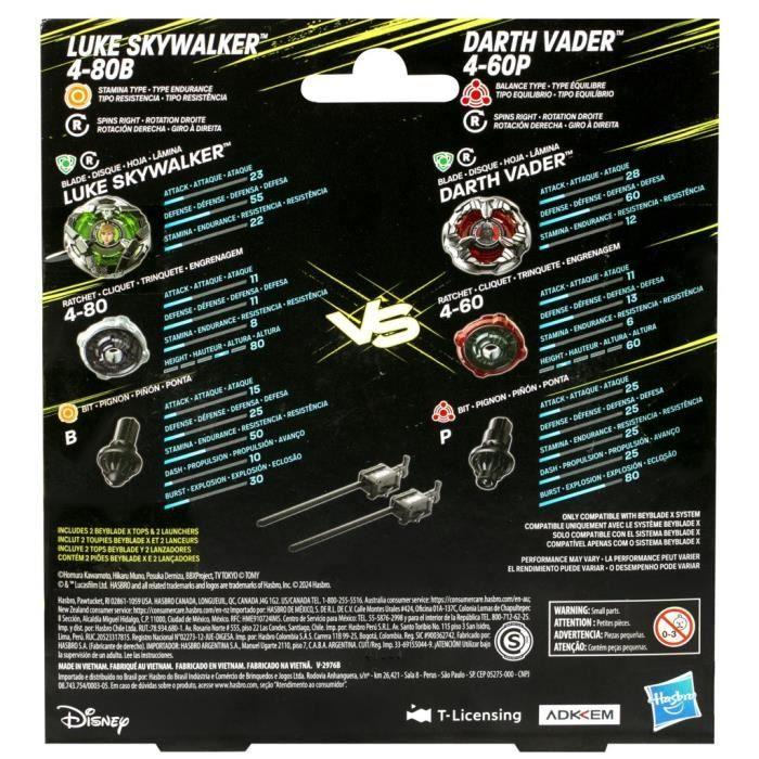 Beyblade X Multipack Toupie Luke Skywalker 4-80B vs. Darth Vader 4-60B, Star Wars, Dès 8 ans