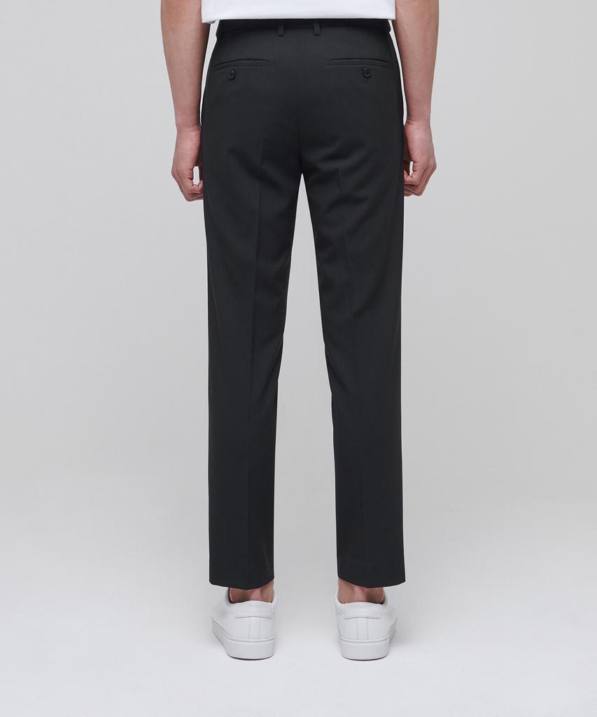 MUSINSA STANDARD Lightweight Skinny Hidden Elastic Waist Crop Slacks [Dark Gray]