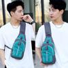 Men Sling Backpack Chest Crossbody Bag Shoulder Bag with 2 Zippered Pockets & 1 Front Pocket for Travel Sports Gym Daypack