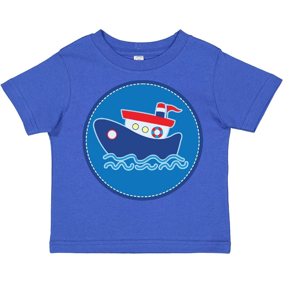 Inktastic Tug Boat Nautical Sea Toddler T-Shirt Boating Ocean Kids Cute Little 150