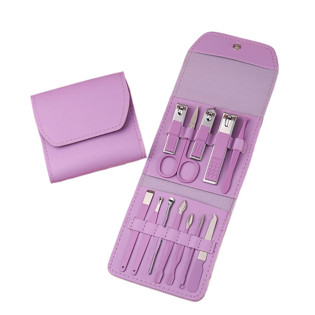Pediküre- und Maniküre-Werkzeugset, tragbares Nagelknipser-Set mit Nagelfeile-Trimmer, Augenbrauen-Trimmer-Clip