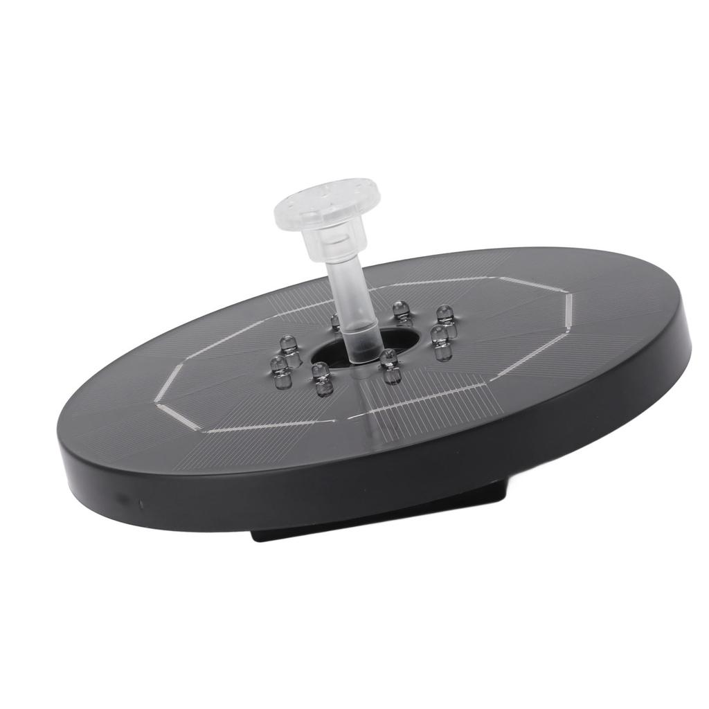 Round Solar Powered Fountain LED Light Solar Water Bird Bath Floating Fountain 120cm Head 3000mAh