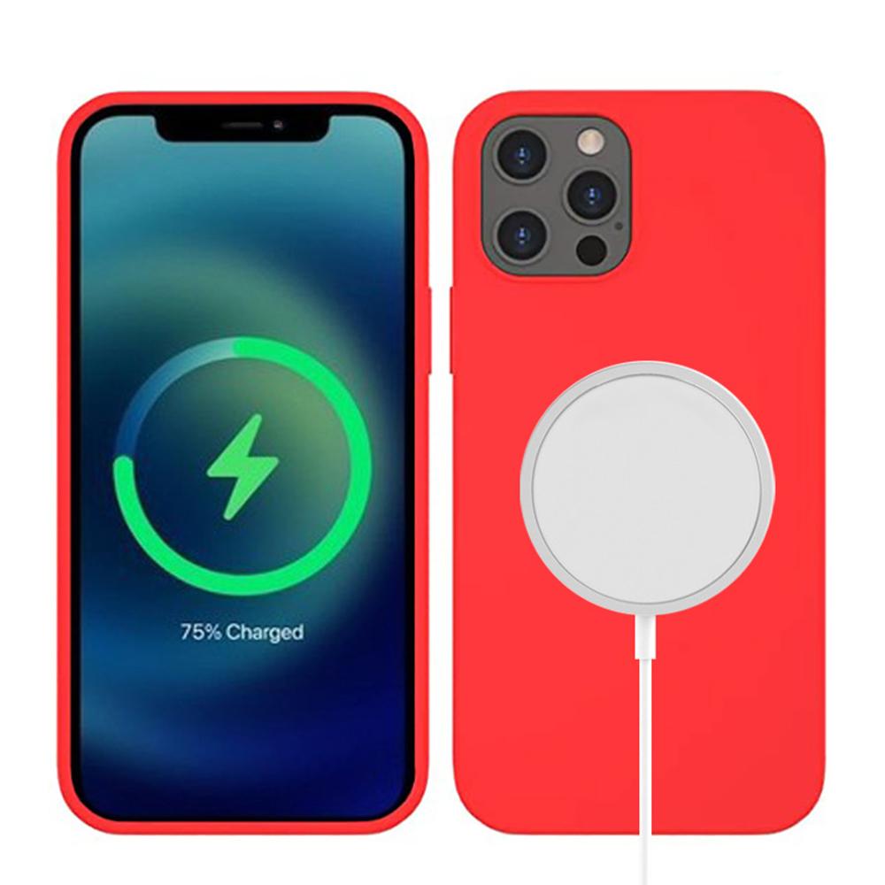 For iPhone 12 Pro Max Compatible with MagSafe Liquid Silicone Phone Back Cover (No Logo)