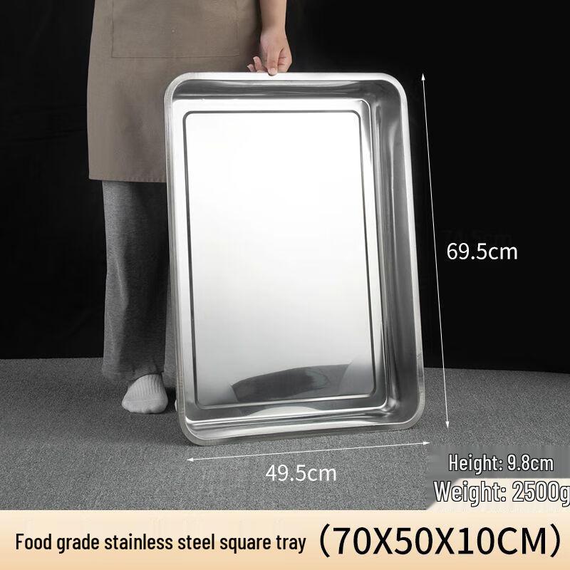 Rectangular Stainless Steel Food Tray