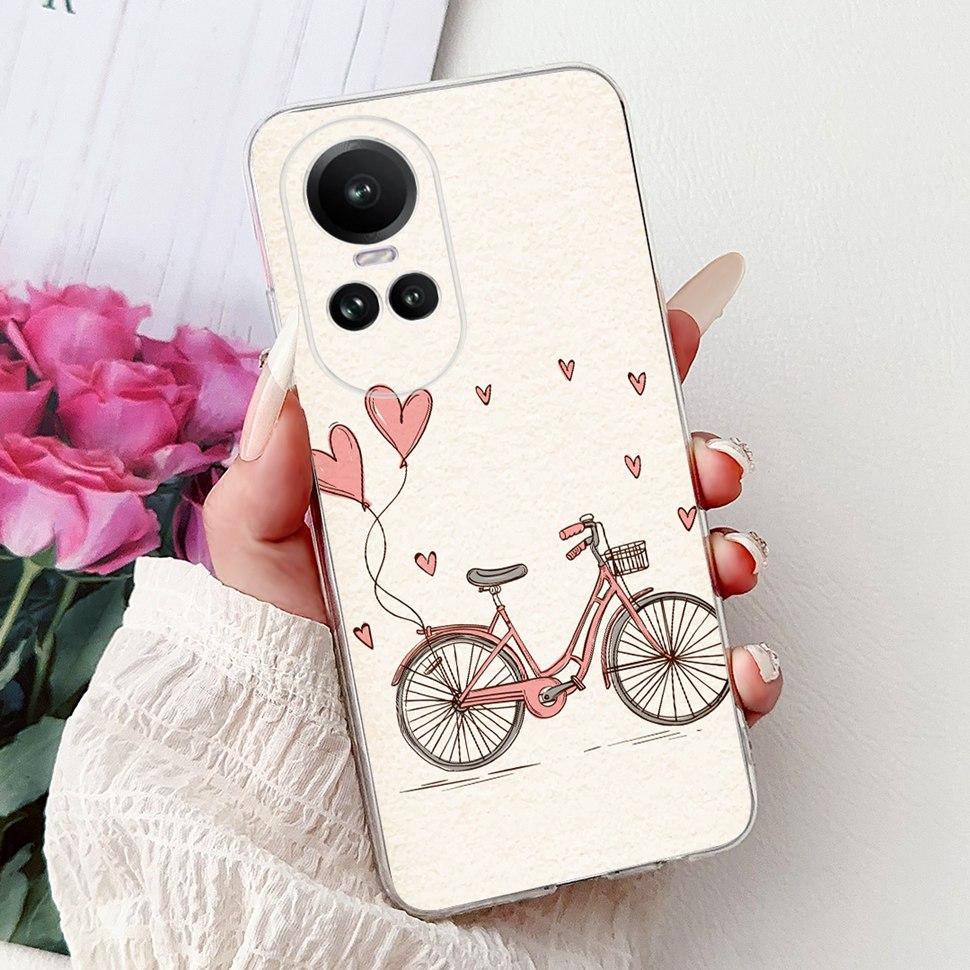 For OPPO Reno10 5G Case CPH2531 Luxury Cat Cartoon Cover Clear Silicone Soft TPU Phone Case For OPPO Reno 10 Reno10 Back Covers