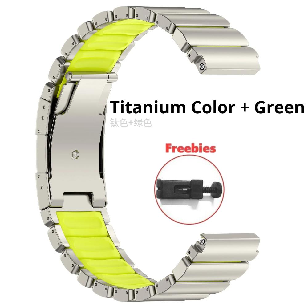 

22 мм Титановый Металлический Ремешок для Huawei Watch GT6Pro GT6 GT5/4 46 мм Ultimate Роскошный Резиновый Ремешок Для Часов Amazfit Balance Active 2 Universal 22mm Width