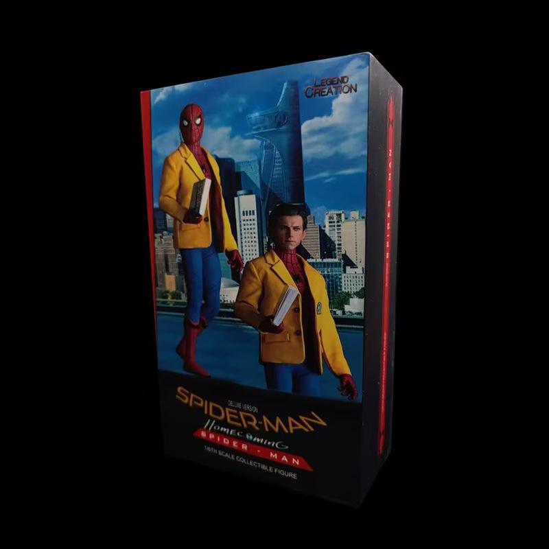 12 Inch Spider-Man Action Figure Yellow Suit Collectible Model Toy Boxed Desktop Decor Statue For Anime Movie Fans Collectors